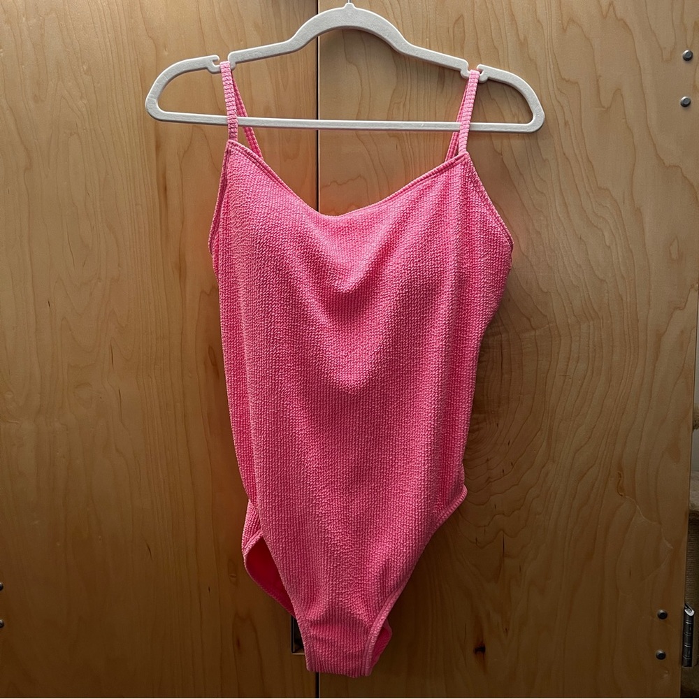 NWT Gap Pink Ribbed One Piece Swimsuit, XXL/16/18